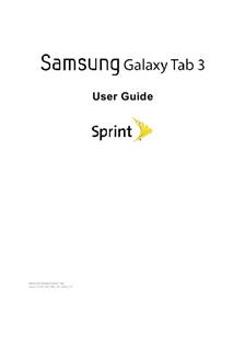 Samsung Galaxy Tab 3 Sprint manual